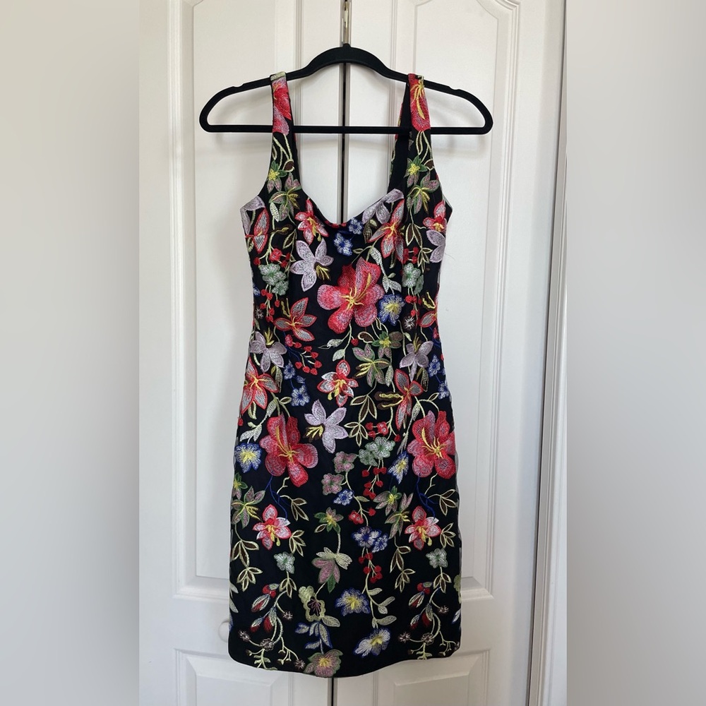 Nicole Miller Black and Floral Dress